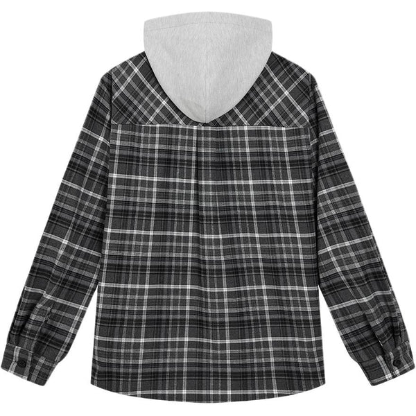 Hooded Plaid Shirt 'Grey Marl' Simon Gong's Pick