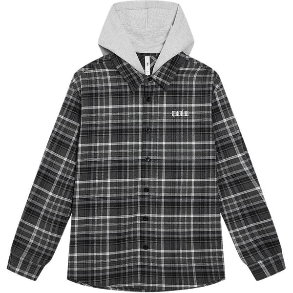 Hooded Plaid Shirt 'Grey Marl' Simon Gong's Pick